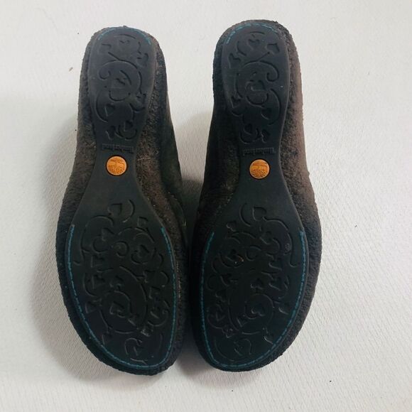 TIMBERLAND Womens Shoes 7M Brown Leather Wedge - Picture 5 of 7